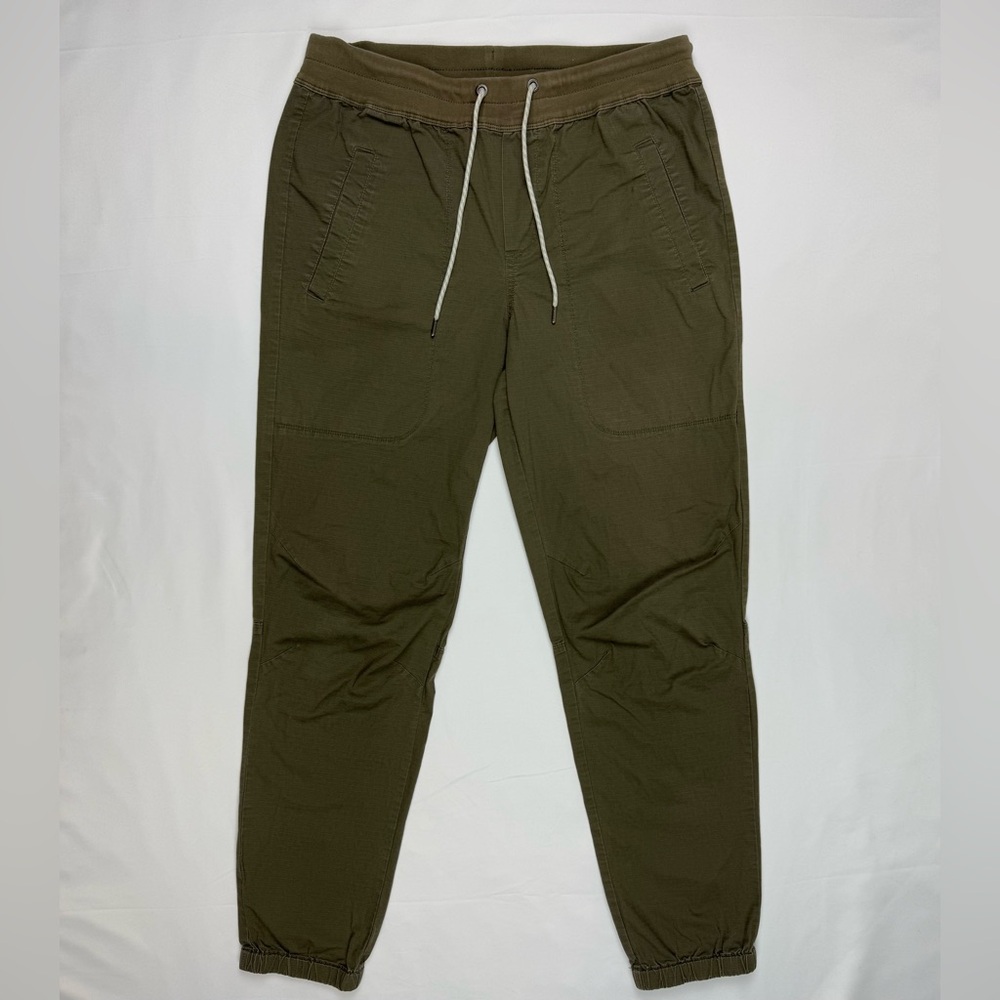 Vuori Mens Ripstop Jogger Pants Sz Medium Olive Green Tapered C3